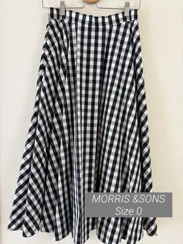 MORRIS & SONS 깅엄 체크 롱 스커트