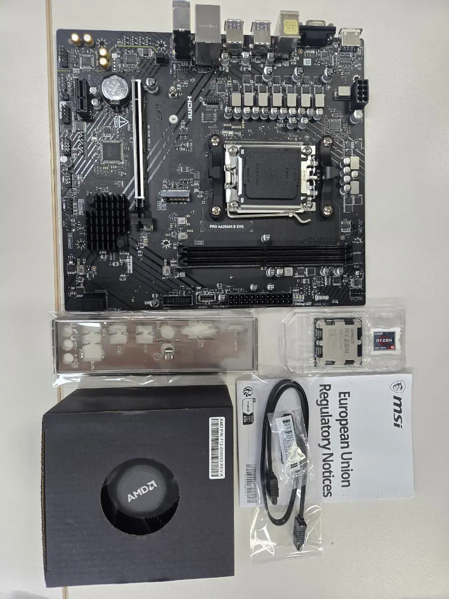 AMD 라이젠5 7400F CPU + A620AM 메인보드 세트