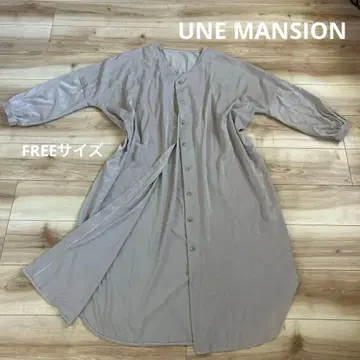 UNE MANSION 셔츠 원피스 베이지 F 사이즈 하나로 멋스럽게