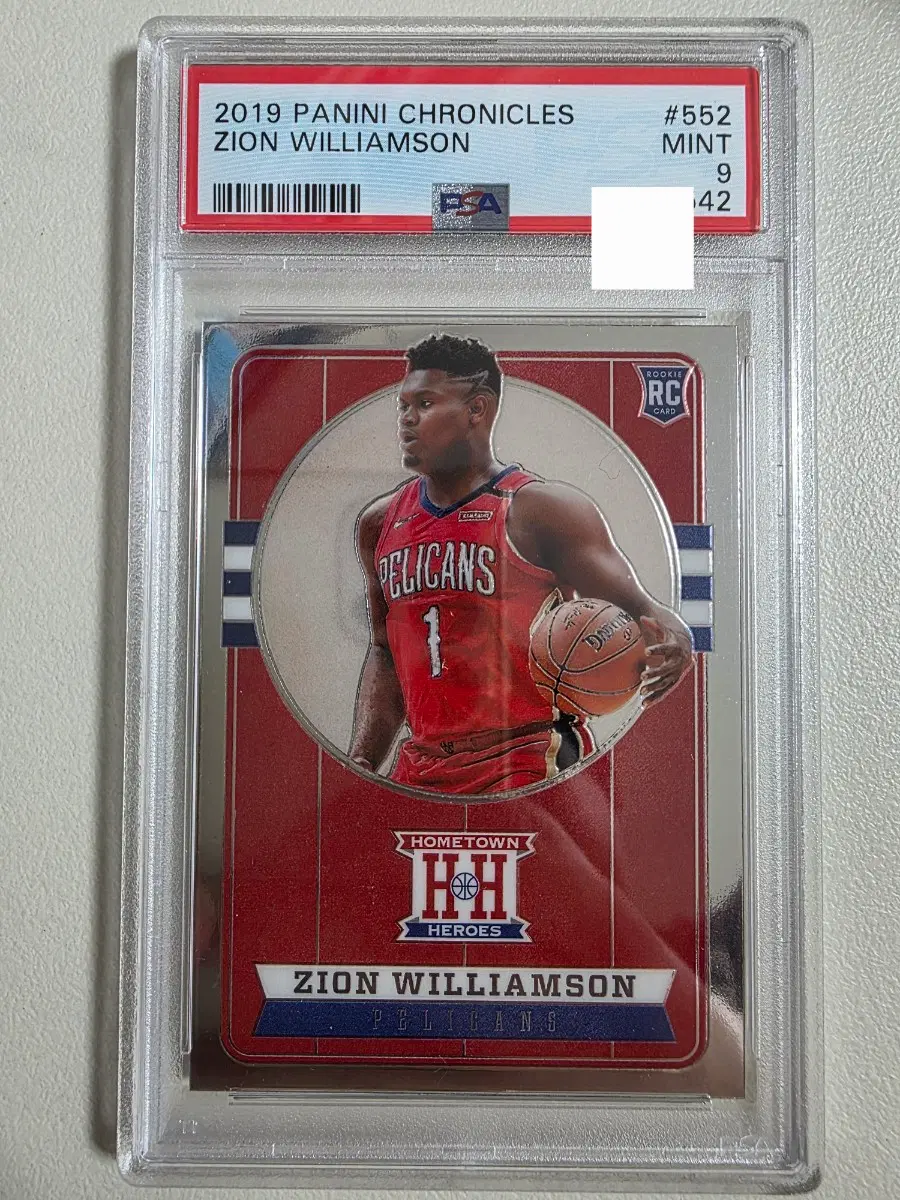 2019 nba 자이언 윌리엄슨 파니니 크로니클스 RC psa 9 뉴올리언스