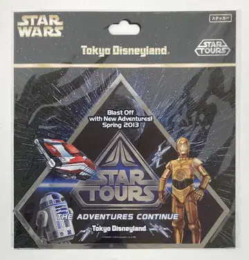 도쿄 디즈니랜드 스티커 R2-D2&C-3PO/STAR TOURS THE ADVENTURES CONTINUE