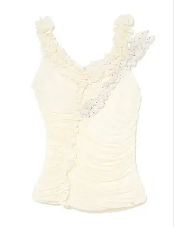 andmary Cherie ruffle tops white