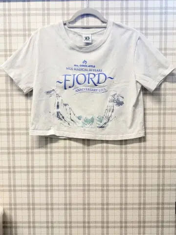 [ 하자품 ] Mrs.GREEN APPLE FJORD 크롭 T셔츠 M