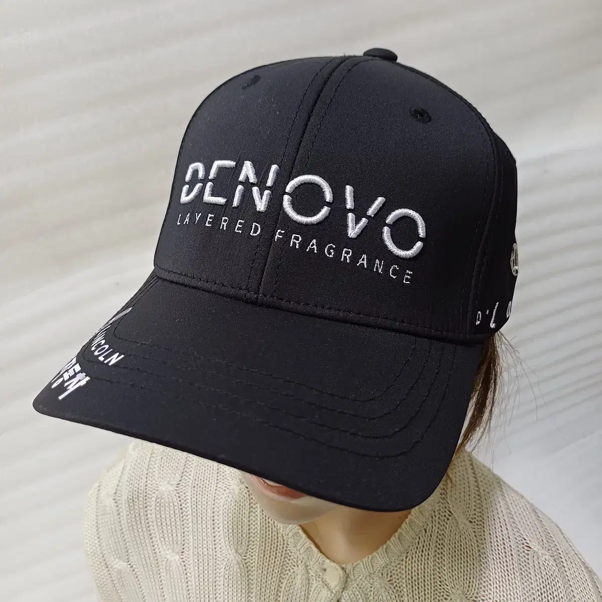DENOVO 골프 남성 스폰서 여름 캡 모자 볼캡 블랙 사랑봉봉