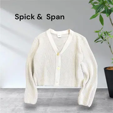 3419 Spick & Span 리브 니트 가디건 아이보리