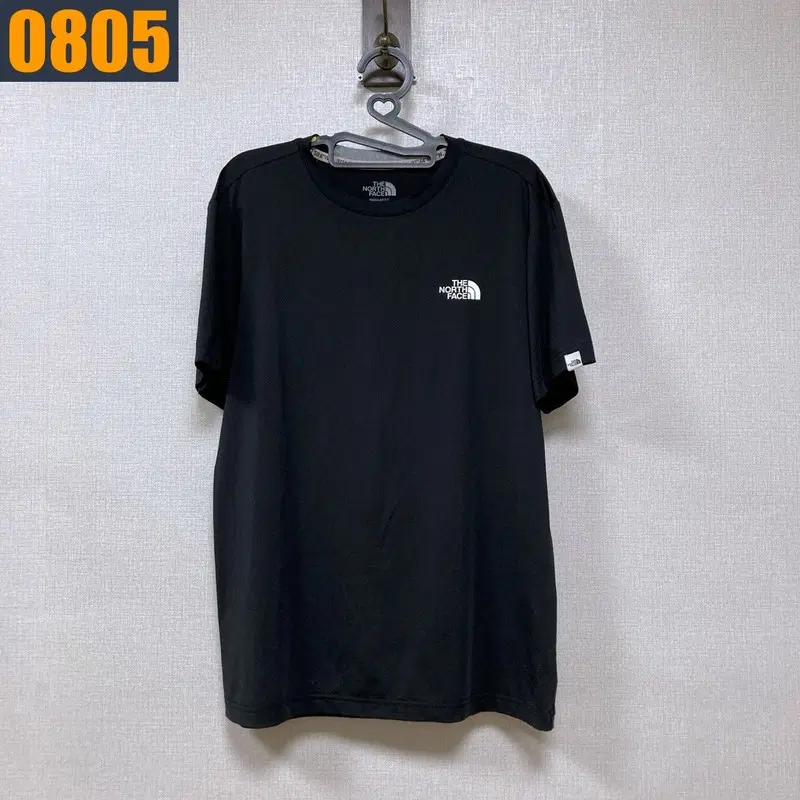 95 노스페이스 검정 기능성 반팔 티셔츠