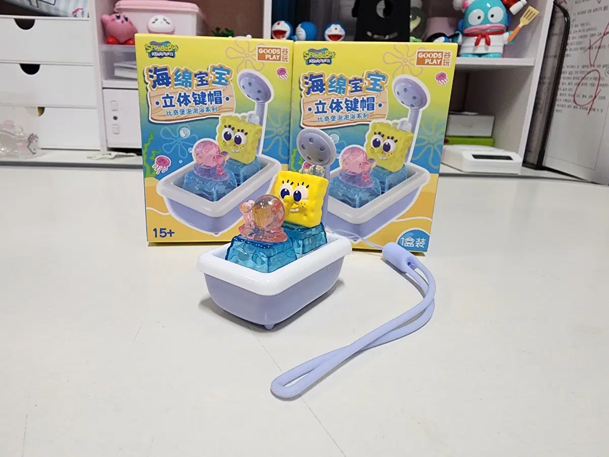 (미개봉 새상품)스폰지밥 입욕 키캡 징징이,집게사장 확정