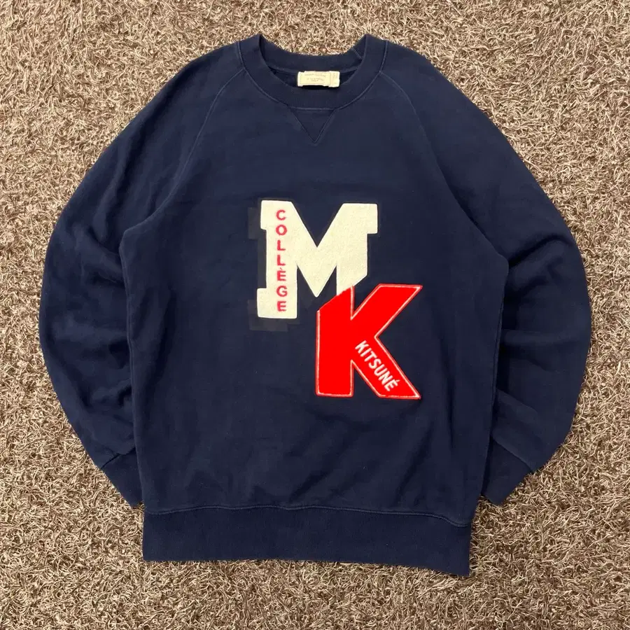 L 메종키츠네 MK 칼리지 맨투맨 스웻셔츠