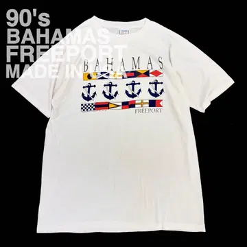 90's USA제 BAHAMAS FREEPORT 수베니어 T 셔츠