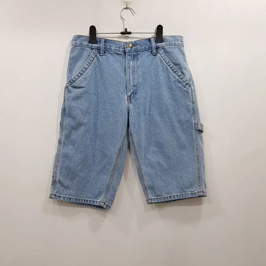 R881 JPN 빈티지 연청 카펜터 버뮤다팬츠 데님 청 반바지 여M