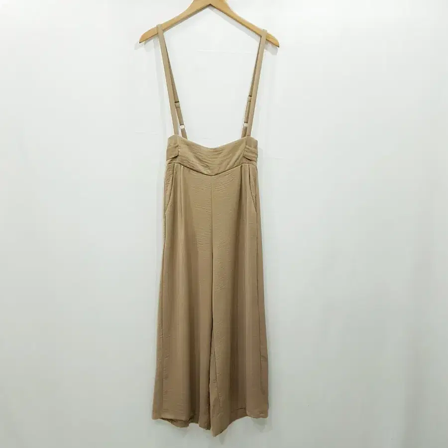 R882 빈티지 밴딩 리본 멜빵 점프수트 와이드 바지 여M