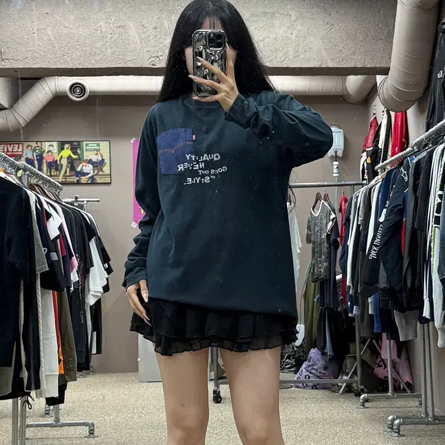 리바이스 데님 포켓 롱슬리브 S105