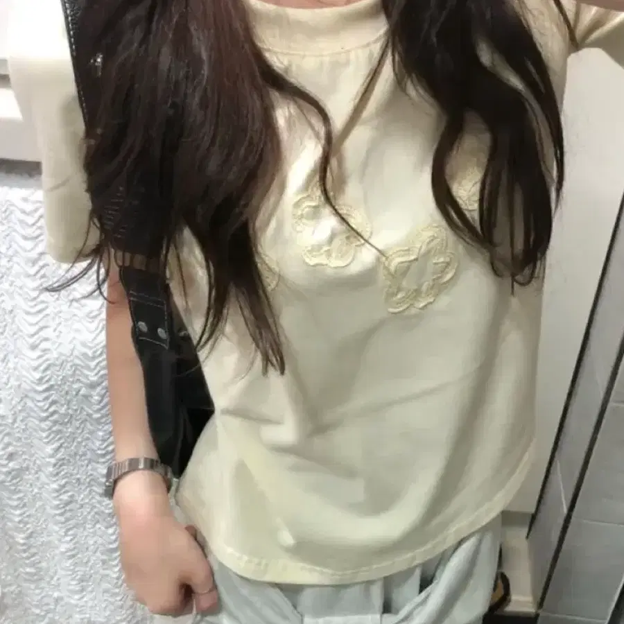 에이블리 레몬코어 옐로우 반팔