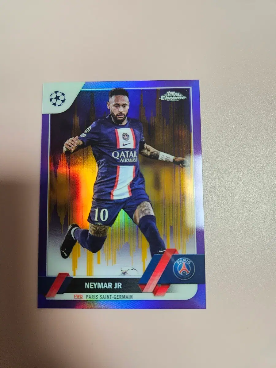 축구)네이마르 2023 Topps Chrome 퍼플 리플렉터 카드