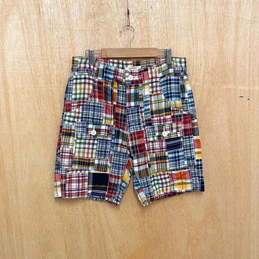 BROWNY madras patch work bush shorts 마드라스 패치워크 부쉬 숏츠