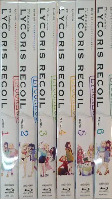 애니메이션 Blu-ray 리코리스 리코일 완전 생산 한정판 전 6권 세트