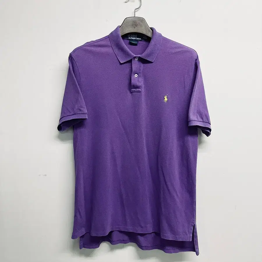 폴로 바이 랄프로렌(Polo by Ralph Lauren) 퍼플 커스텀 핏 반팔 피케 셔츠 (표기 XL / 실측 105~110)
