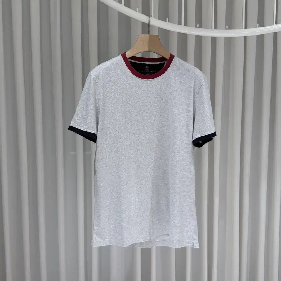 (S급/XL) / 브루넬로쿠치넬리 코튼 크루넥 반팔 티셔츠 그레이