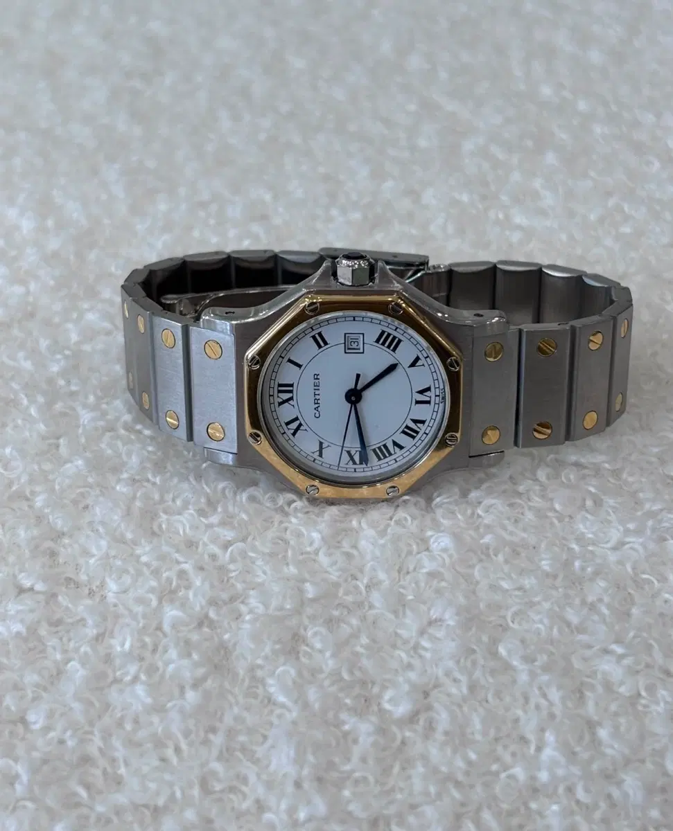 까르띠에 산토스 옥타곤 콤비 30mm 까르띠에 2966 모델