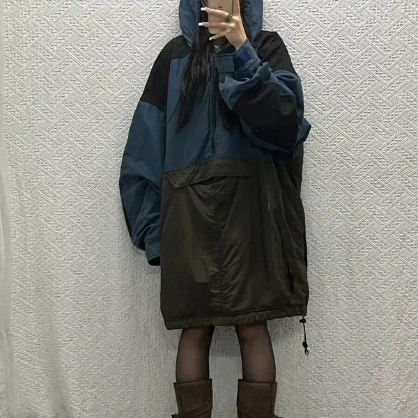 콜롬비아 올드스쿨 레트로 빅사이즈 바람막이 아노락 2XL C13635