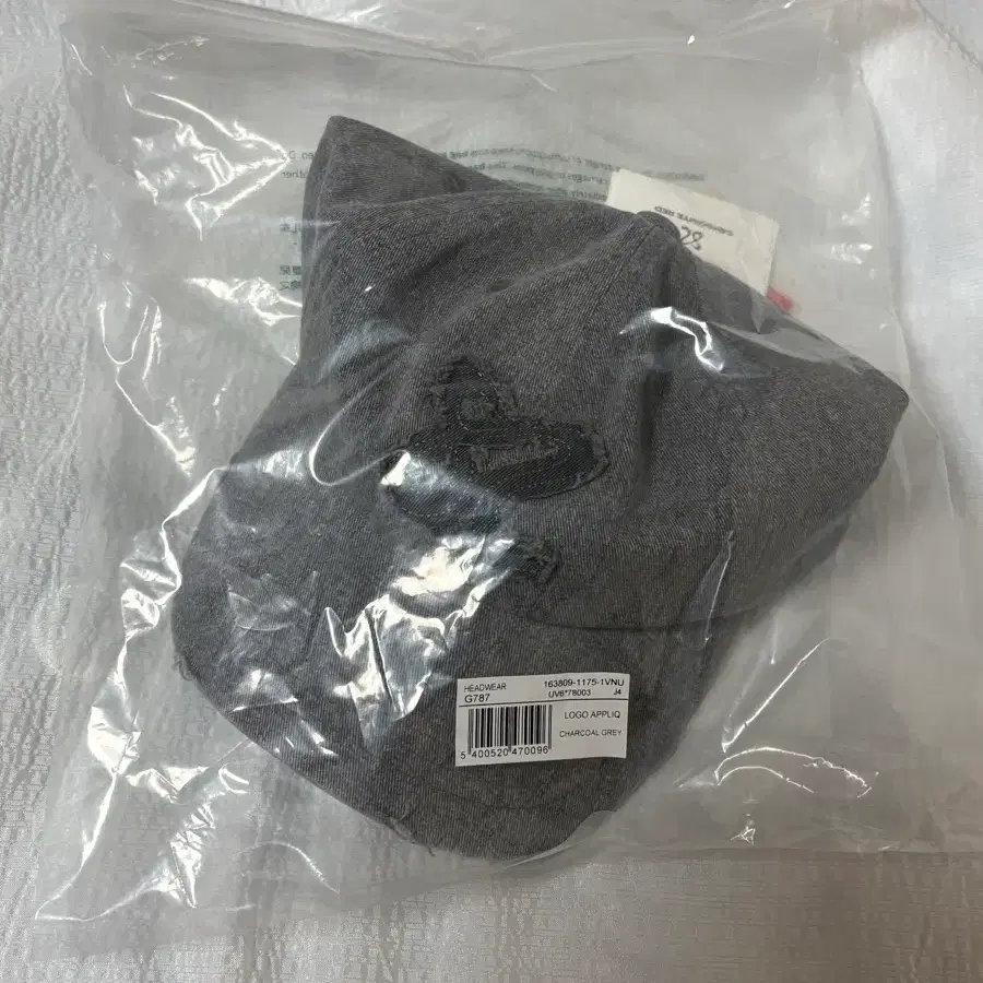 새상품 쌤소나이트RED 로고 아플리케 볼캡 CHARCOAL