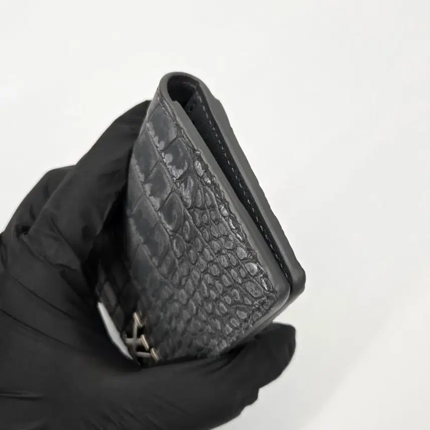 루이비통 [ 정품 ] LV 은장 이그조틱 엘리게이터 악어 오거나이저 지갑 사진 6