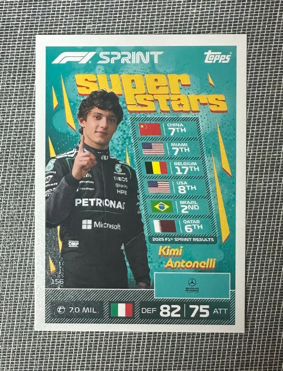 2026 F1 탑스 터보 어택 키미 안토넬리 카드