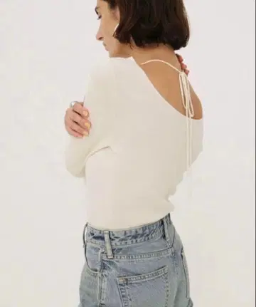 CLANE ARRANGE RIBBON KNIT TOPS