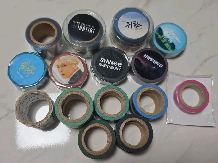 샤이니 공식 + 팬메이드 마스킹테이프 일괄 (22개)