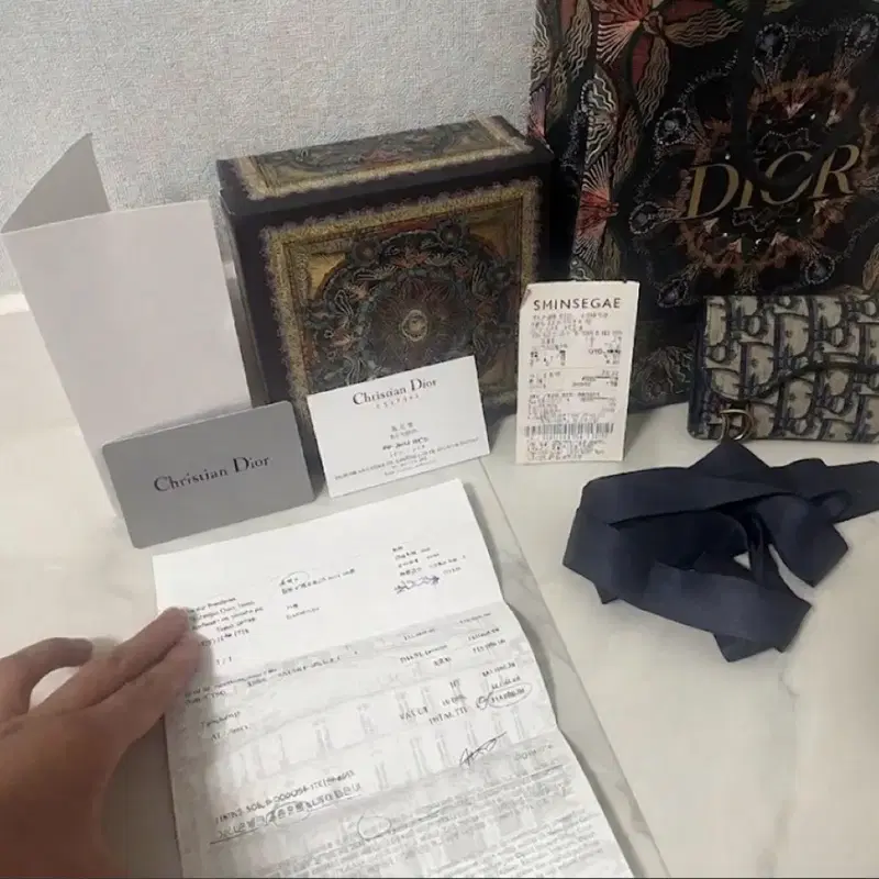 디올 새들 오블리크 카드지갑