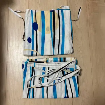 빅 사이즈 5~6L 유카타 세퍼레이트 2부식 블루 스트라이프