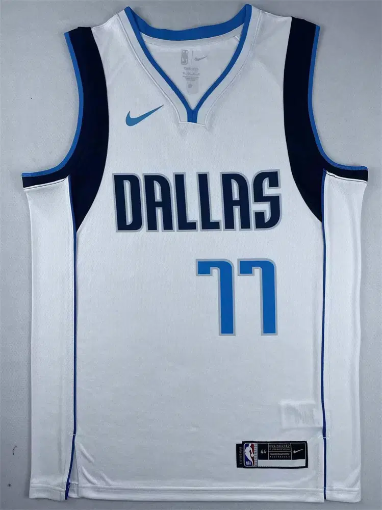 루카 돈치치 농구 유니폼 NBA 댈러스 원더러스 77 화이트 고온 패치
