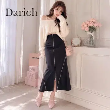 Darich 지퍼 디자인 롱 스커트