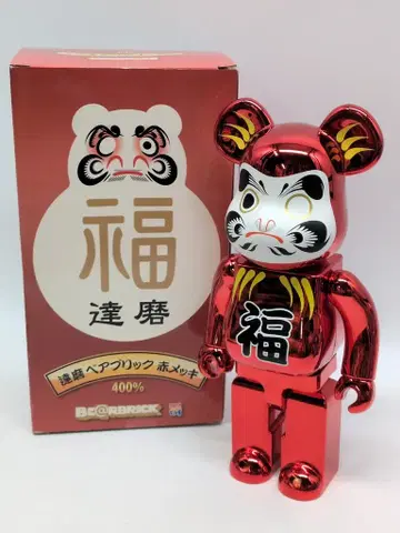 MEDICOMTOY BE@RBRICK 달마 빨간색 도금 복 400%