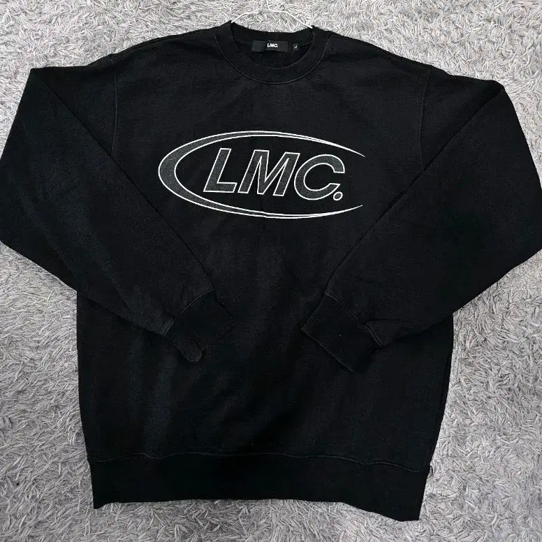 (Z)LMC 오버사이즈 로고 맨투맨 블랙 L