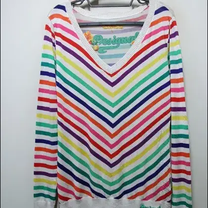 데시구알 Desigual 비스코스 V넥 니트 M 66