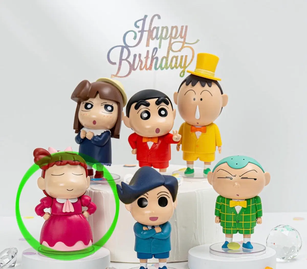 [미개봉] 짱구 파티 피규어 (유리)