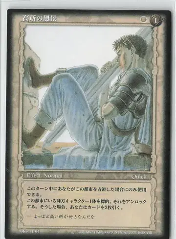 KONAMI 베르세르크 트레이딩 카드 게임 BK3 11/64 고소의 풍경