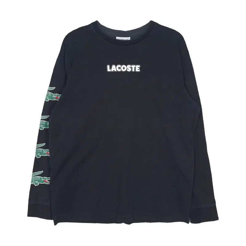 Lacoste 스포츠 사이드 로고 배색 긴팔티
