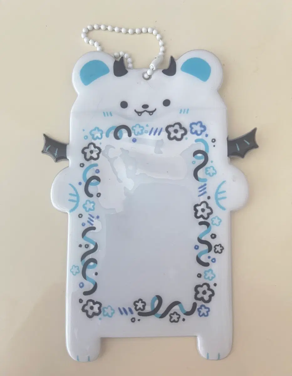 파랑색 악마 곰 포카홀더