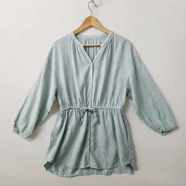 FRENCH LINEN 프렌치 린넨 블라우스 그린