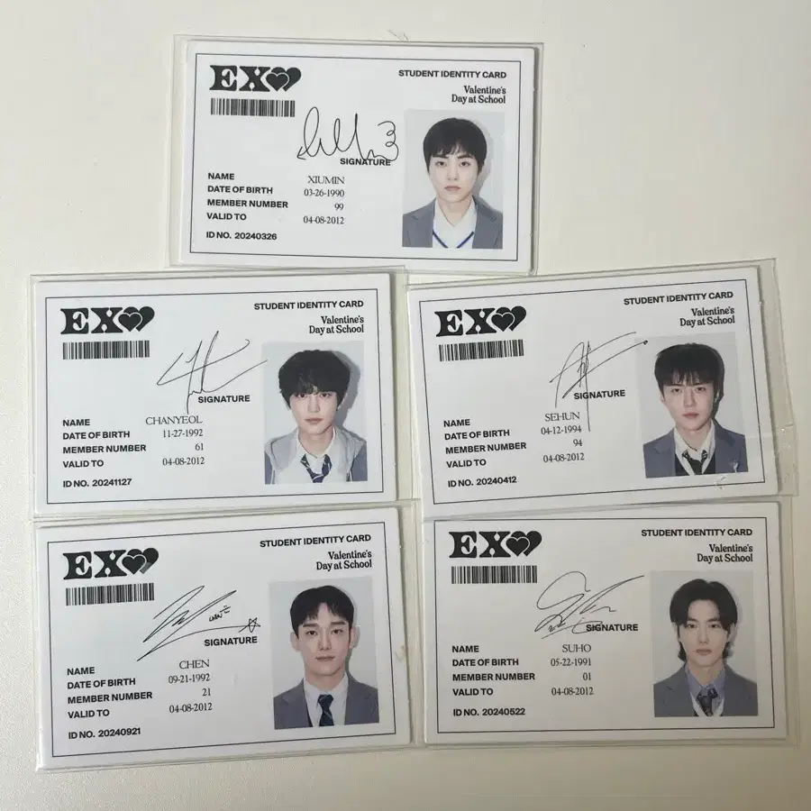 엑소 2024 시즌그리팅 학생증 일괄 판매
