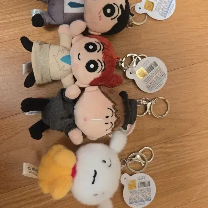 짱구 탐정 인형 키링 4종 세트