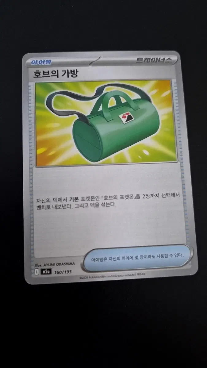 포켓몬 카드 호브의 가방