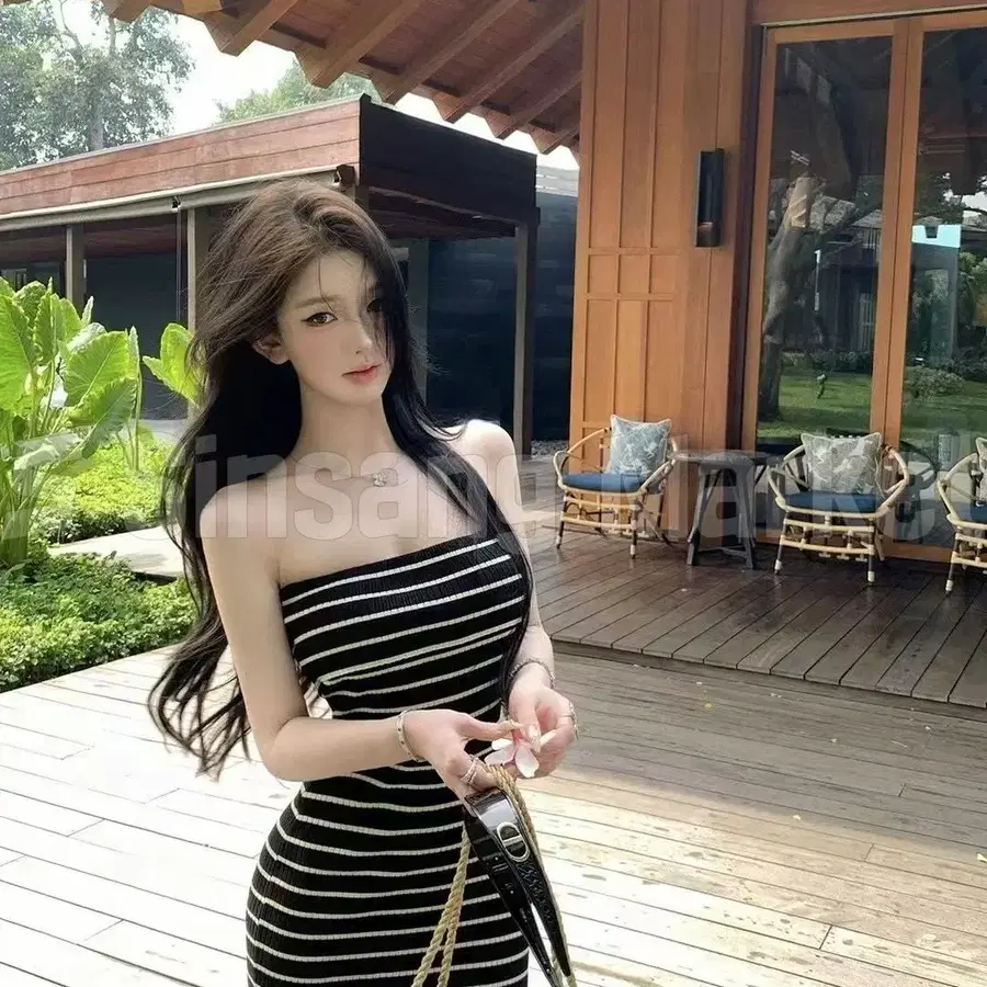 [빠른발송] 단가라튜브원피스 마50825