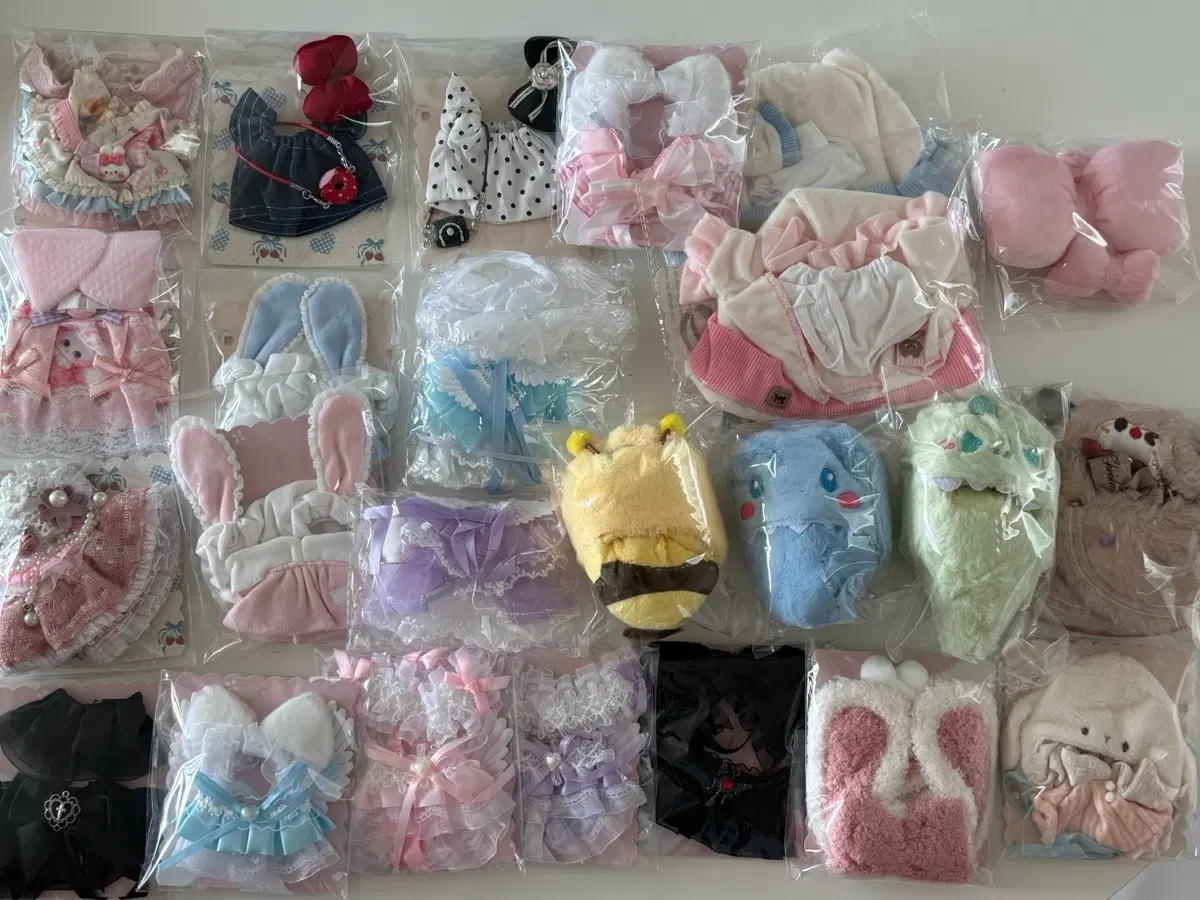 새상품 인형옷 랜덤 10cm/15cm 솜인형 옷 정리