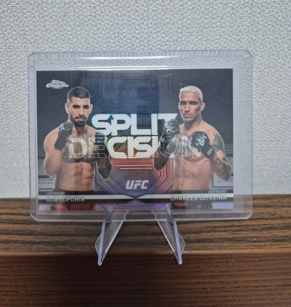 UFC 카드 일리아 토푸리아 찰스 올리베이라 스플릿 디시젼 탑스 크롬 10한정