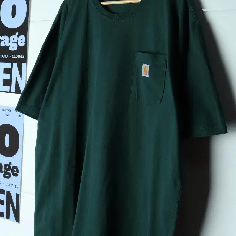 (XL-4XL) 칼하트 반팔 티셔츠 USA 딥그린 워크-H36412
