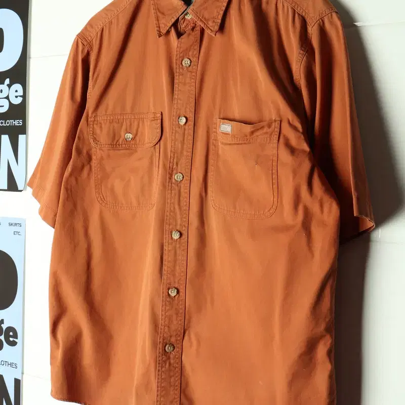 (M-XL) 칼하트 반팔 티셔츠 USA 에이징 된장 셔츠-H36415