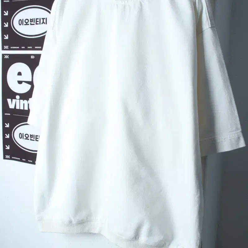 (M-2XL) 자라 반팔 티셔츠 화이트 무지 헤비 그런지-H36479
